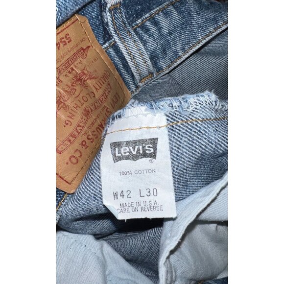 Levis Strauss & Co. Mens W42 L30 100% Cotton Blue Denim Jeans - Picture 4 of 4